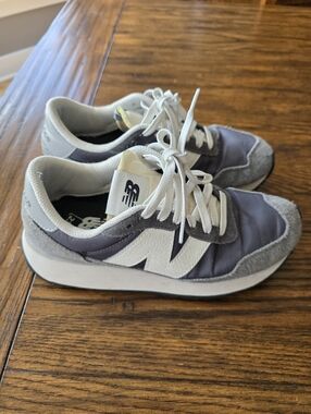 New Balance Gray & White 237-Style Sneakers
